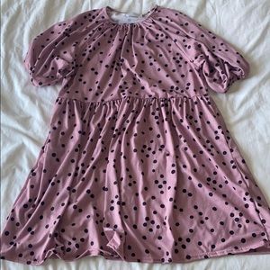 Lulus puff sleeve polka dot dress